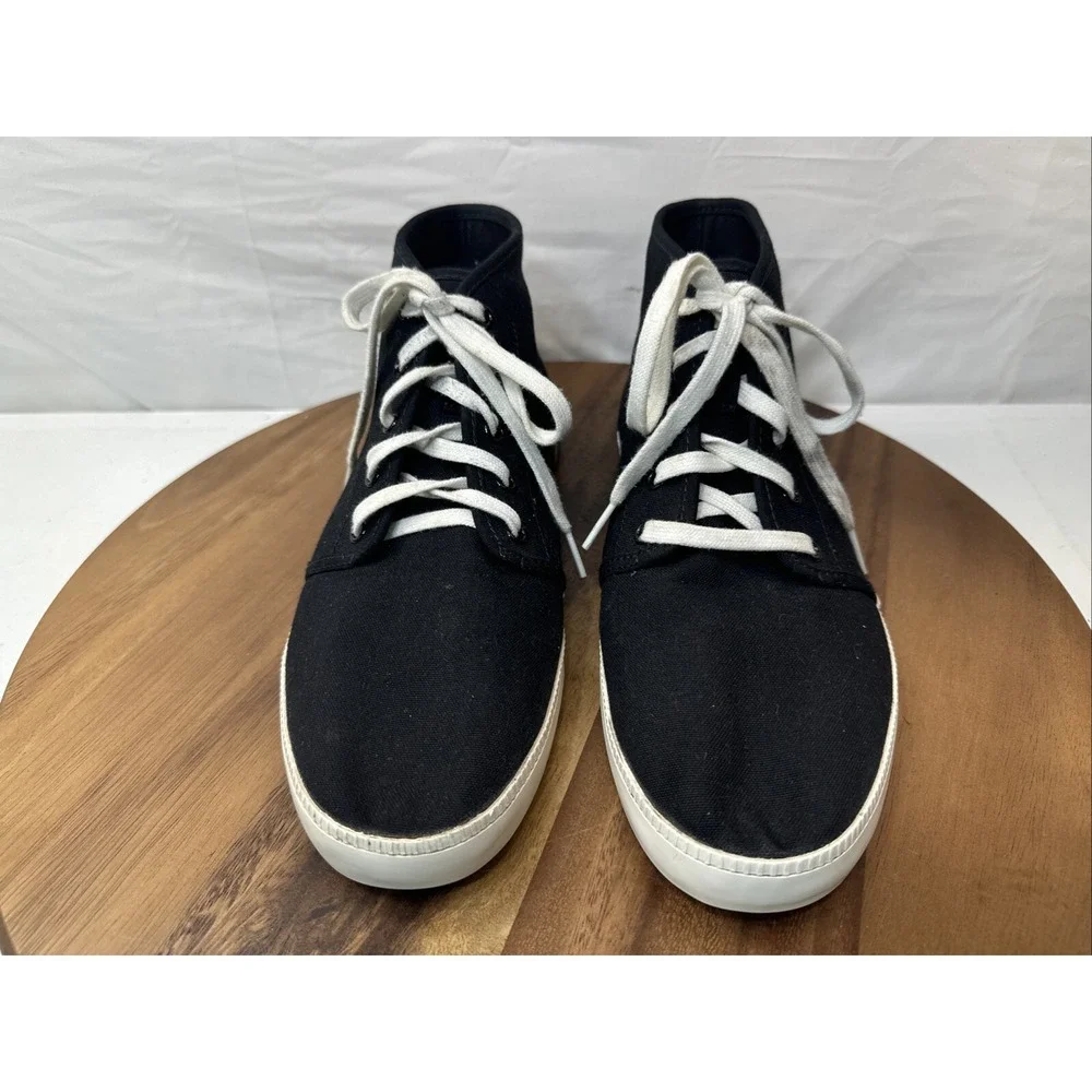 Timberland Chaka Boots 10.5 Black Canvas Mens Davis‎ Square Lace Up Black